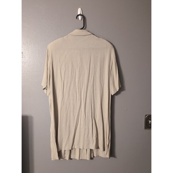 Miranda K Button Up Vintage Shirt Dress Size Unknown Shoulder Pads - Picture 4 of 6